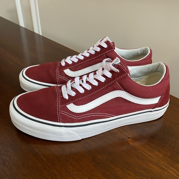 Vans Shoes - Vans Old Skool Port Royale Maroon Red Shoes Women’s Size 10.5 Men’s Size 9